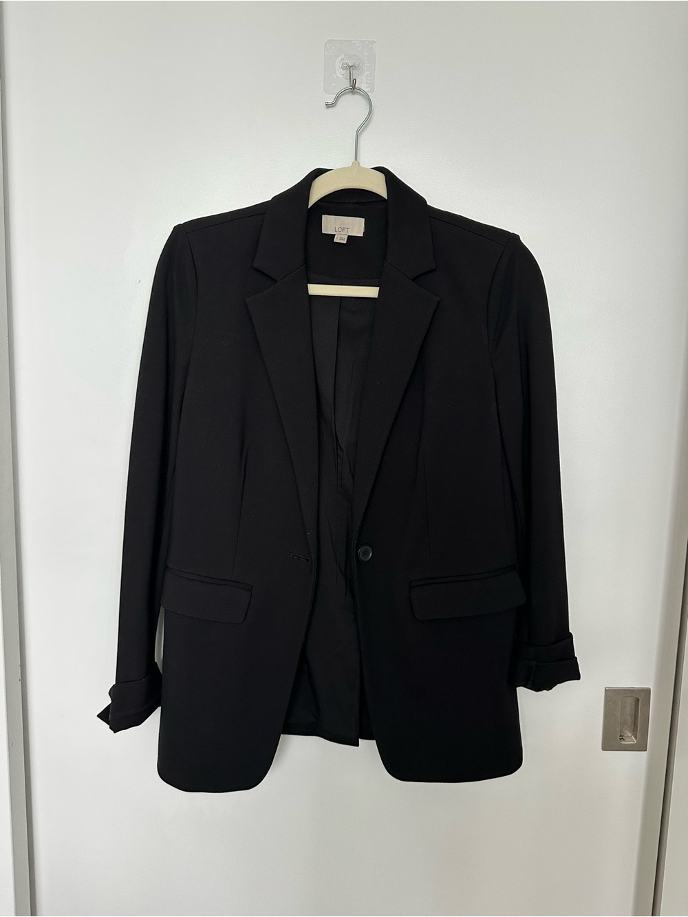LOFT Black Single-Button Blazer